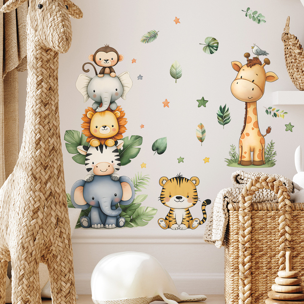 Boho สัตว์ป่าสติ๊กเกอร์ติดผนัง - Baby Nursery Decor Girl บทวิจารณ์และราคา