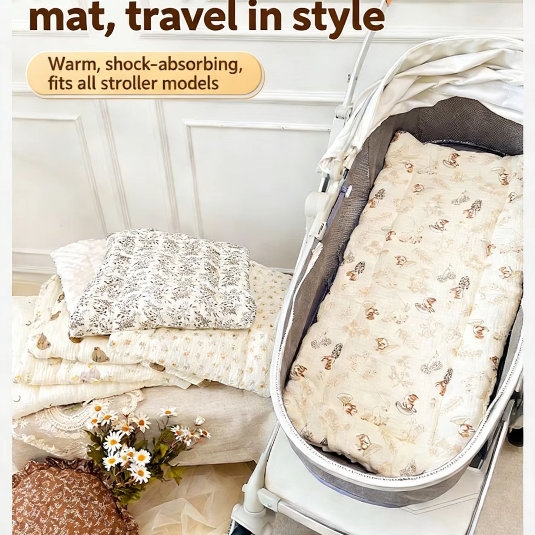 แผ่นรองรถเข็นเด็กแบบอัพเกรด แผ - Baby Nursery Trolley บทวิจารณ์และราคา