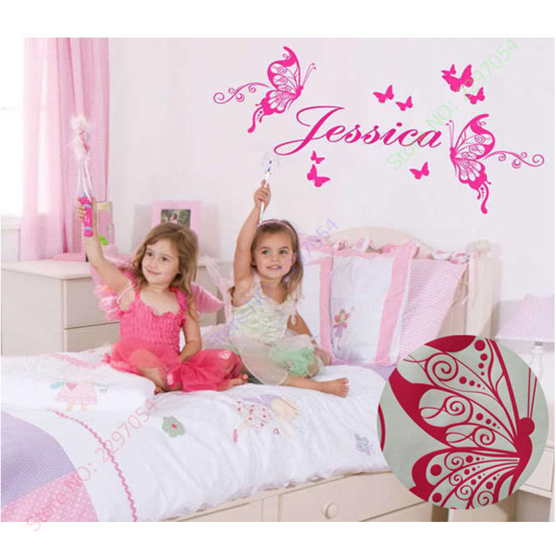 ใหม่ผีเสื้อส่วนบุคคลชื่อไวนิลผ - Baby Nursery Decor Girl บทวิจารณ์และราคา