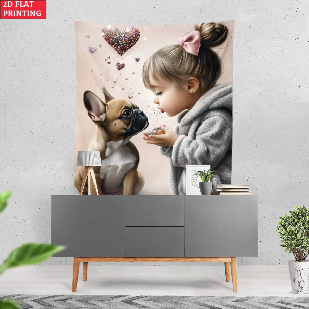 ผ้าแขวนผนังลายเด็กผู้หญิงกับลู - Baby Nursery Decor Girl บทวิจารณ์และราคา