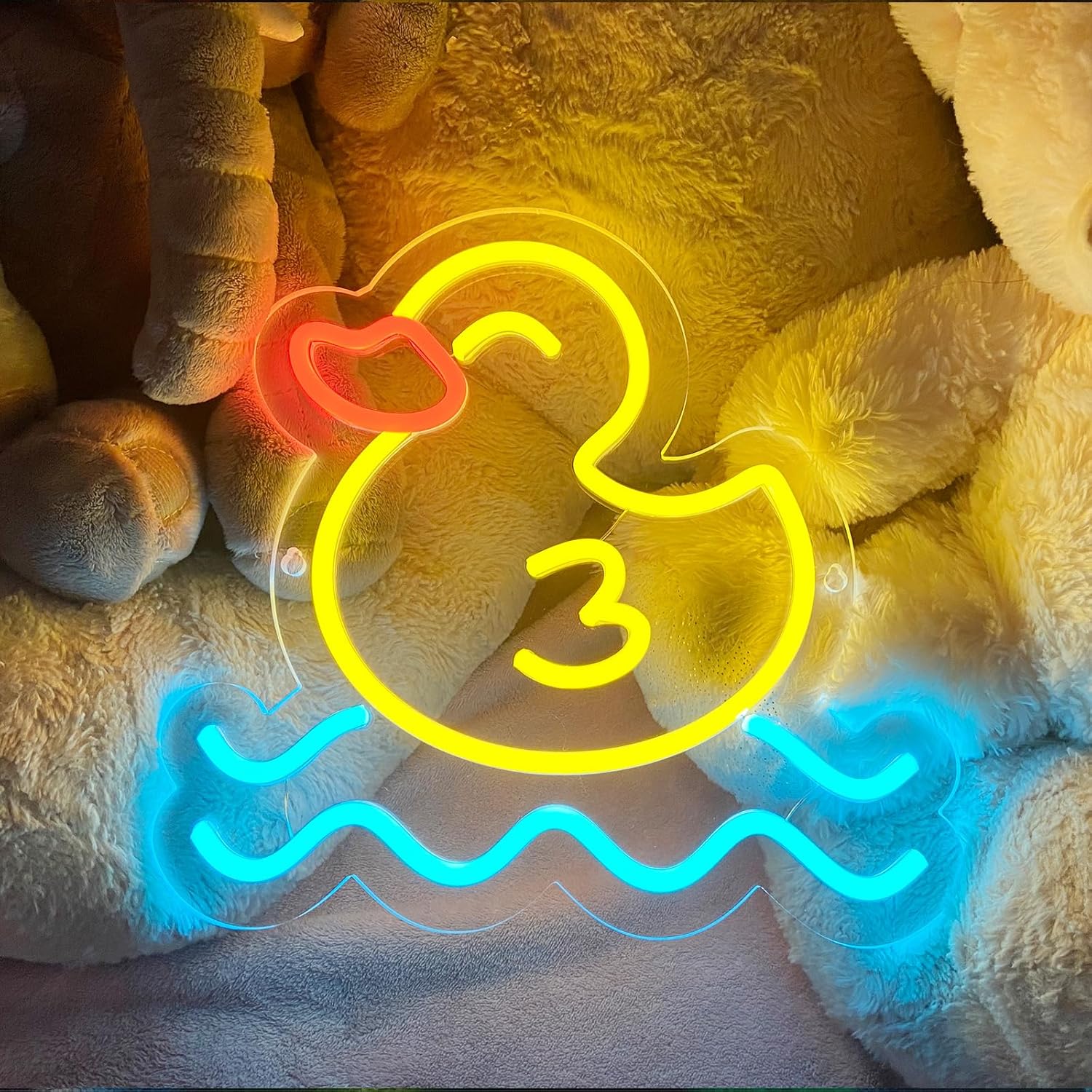 ป้ายไฟนีออนรูปเป็ด ไฟ LED ติดผ - Baby Nursery Wall Lights บทวิจารณ์และราคา